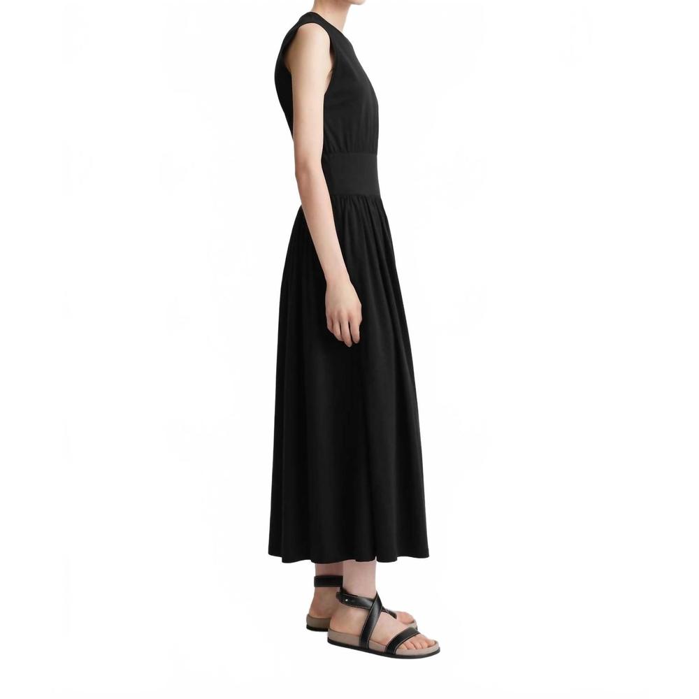 NEW TOTEME sleeveless cotton tee dress in black - Picture 6 of 7